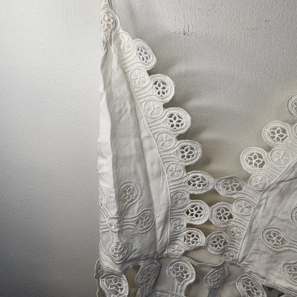 Honey Punch White Lace Cutout Spaghetti Strap Mini Dress Size Small - Picture 5 of 13